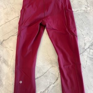 Lululemon Red Fast and Free Leggings